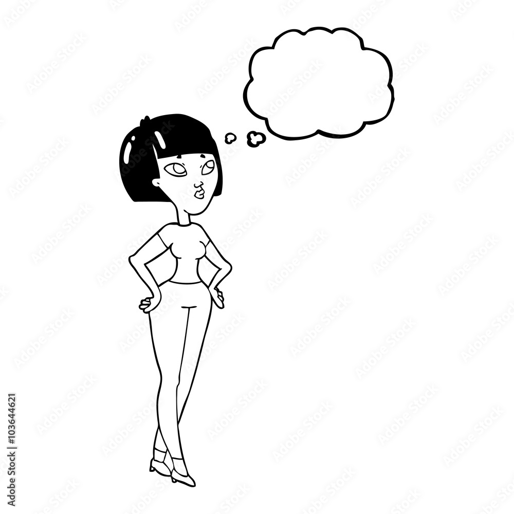 thought bubble cartoon woman thought bubble cartoon woman