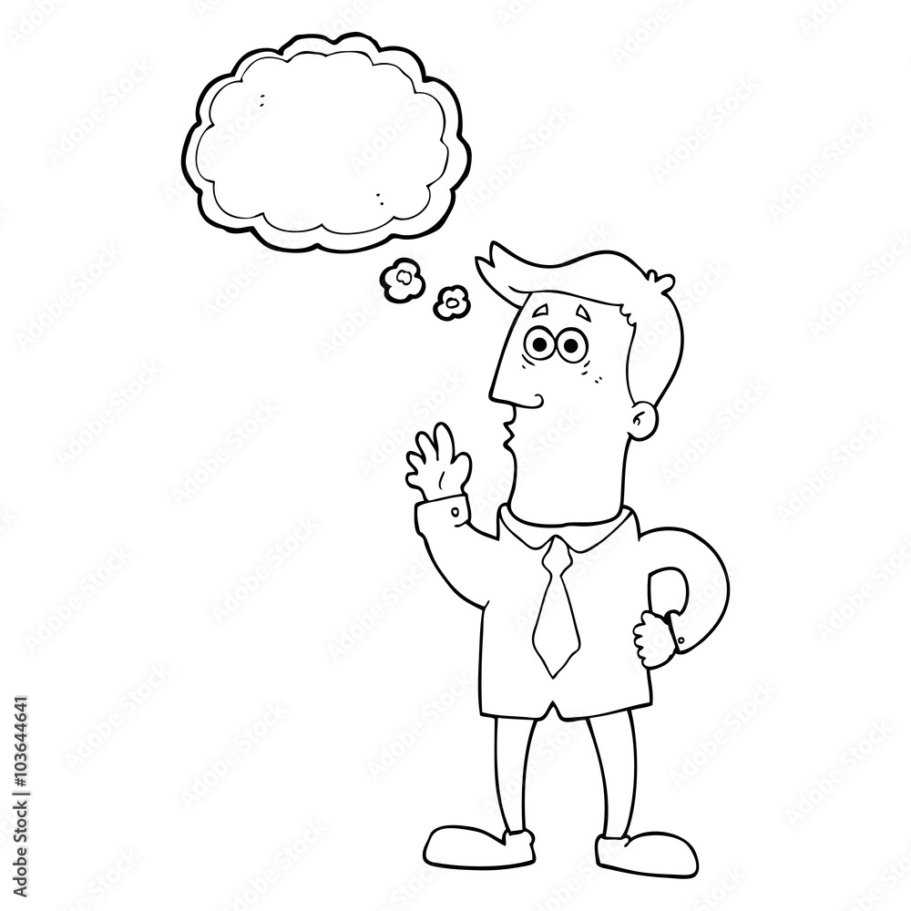 thought bubble cartoon businessman thought bubble cartoon businessman