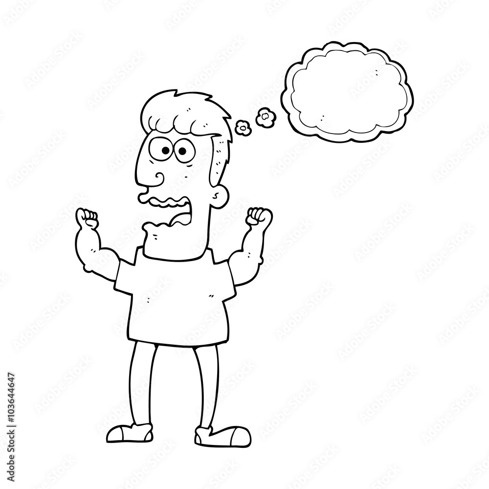thought bubble cartoon stressed man thought bubble cartoon stressed man