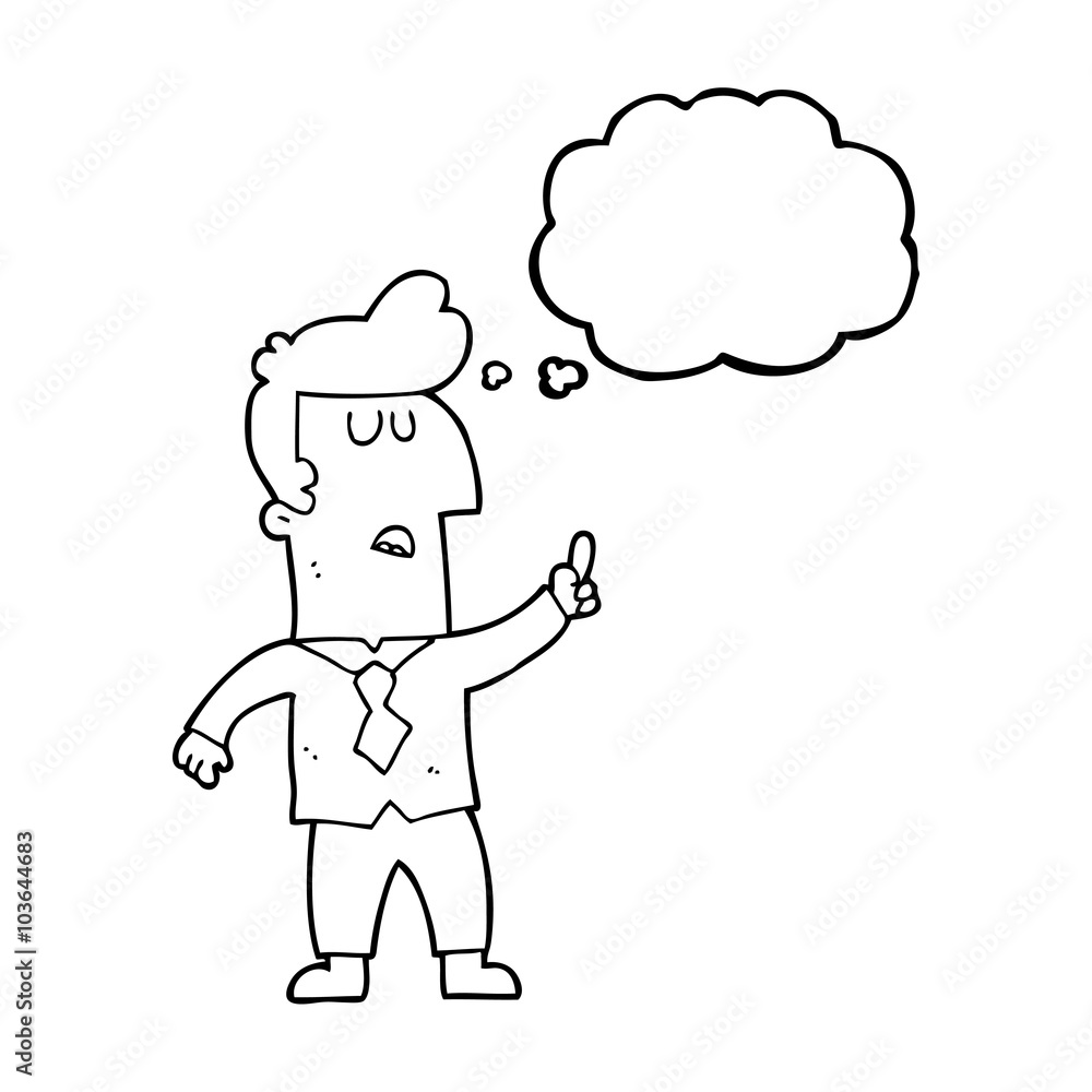 thought bubble cartoon businessman thought bubble cartoon businessman