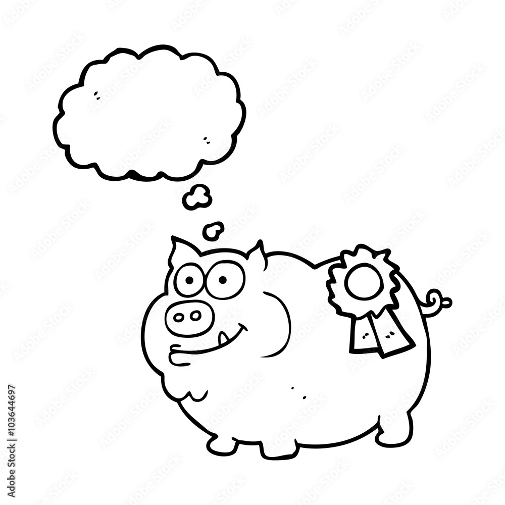 thought bubble cartoon prize winning pig thought bubble cartoon prize winning pig
