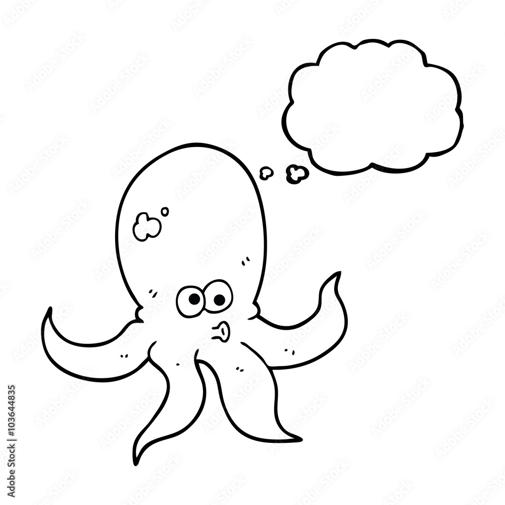 thought bubble cartoon octopus thought bubble cartoon octopus