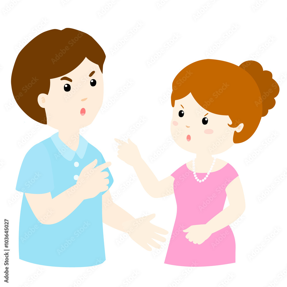 couple arguing cartoon character design vector couple arguing cartoon character design vector