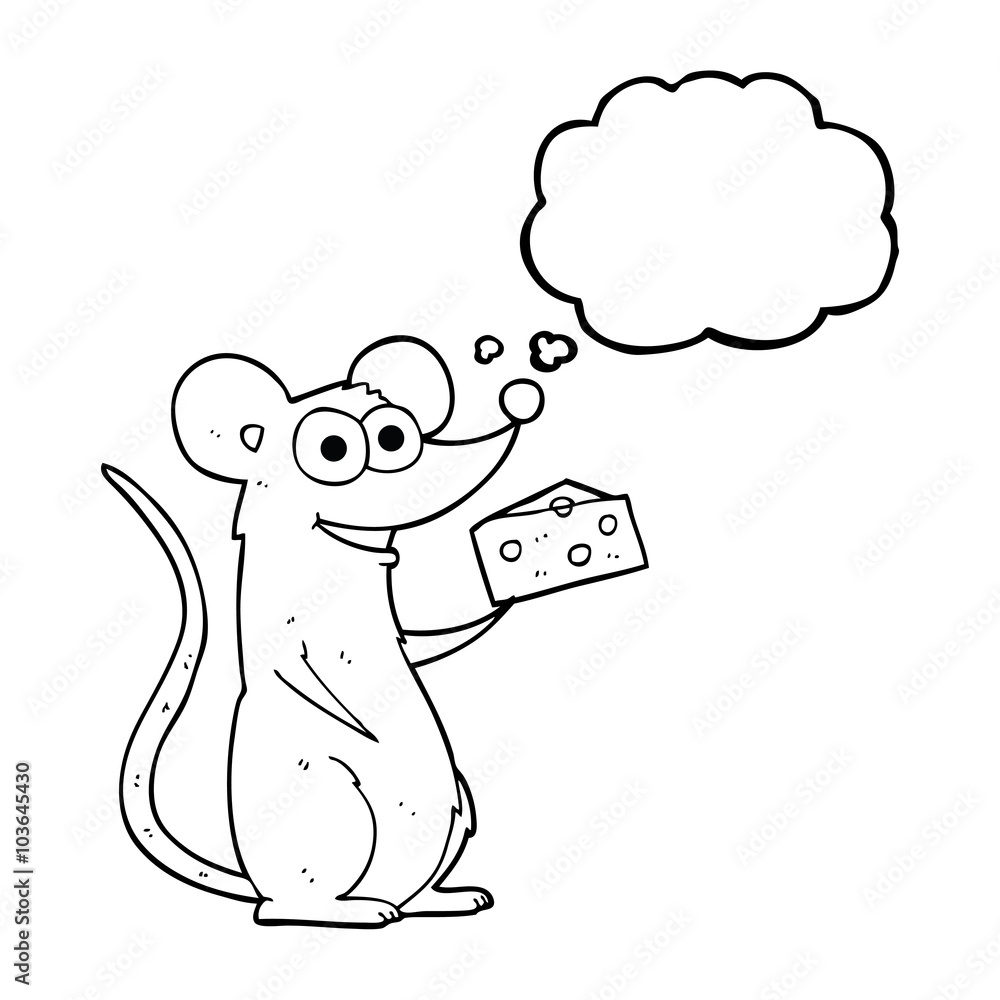 thought bubble cartoon mouse with cheese thought bubble cartoon mouse with cheese