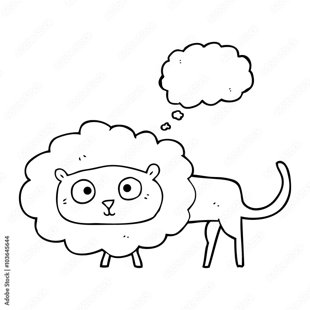 thought bubble cartoon lion thought bubble cartoon lion