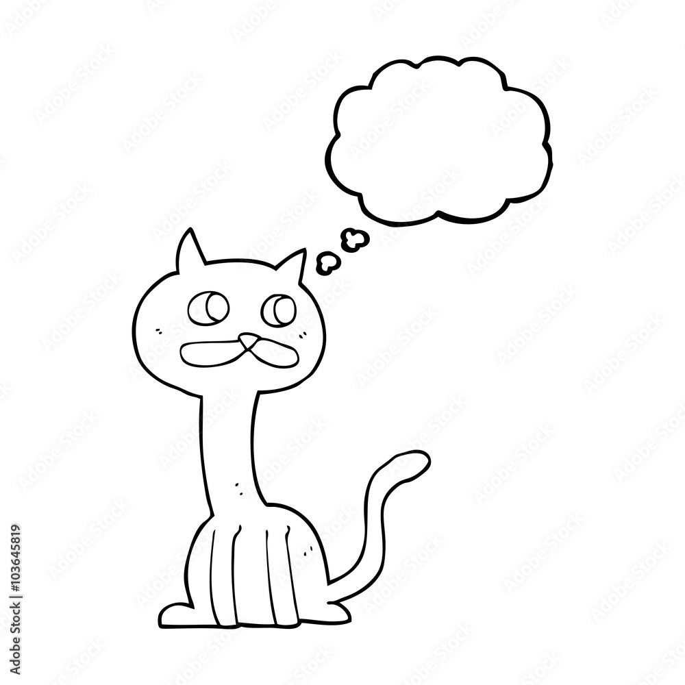 thought bubble cartoon cat thought bubble cartoon cat