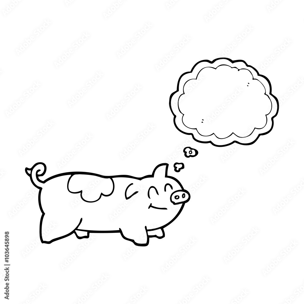 thought bubble cartoon pig thought bubble cartoon pig