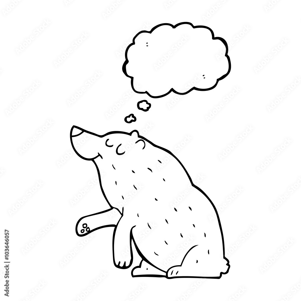 thought bubble cartoon bear thought bubble cartoon bear