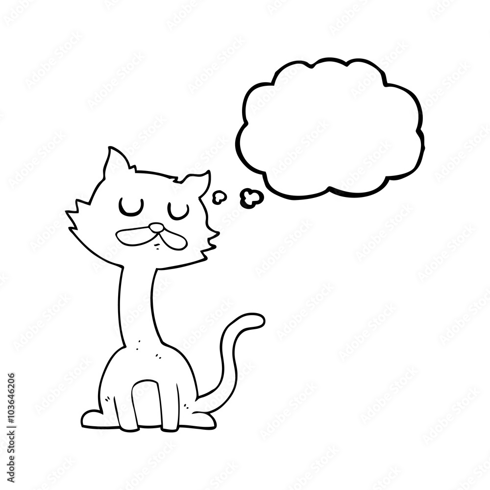 thought bubble cartoon cat thought bubble cartoon cat