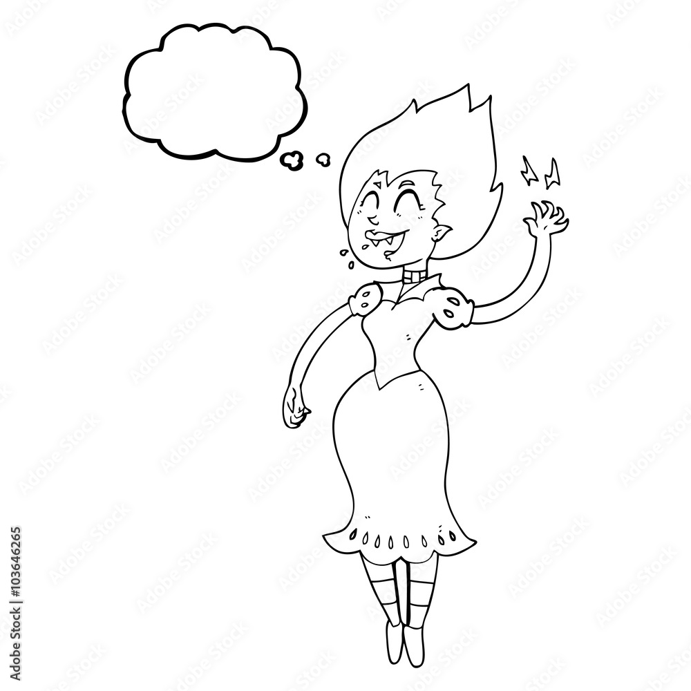 thought bubble cartoon vampire girl thought bubble cartoon vampire girl