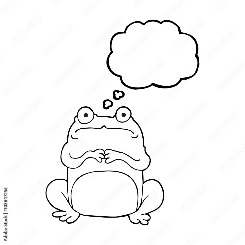thought bubble cartoon nervous frog thought bubble cartoon nervous frog