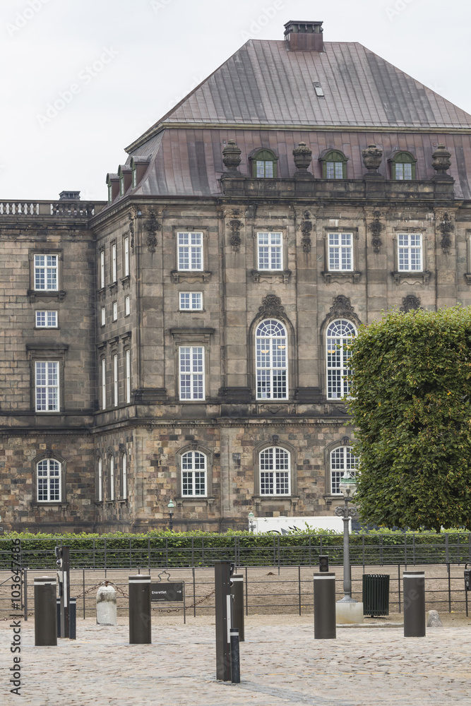 Fototapeta premium Front view of the main building and the Platz in front of Christ