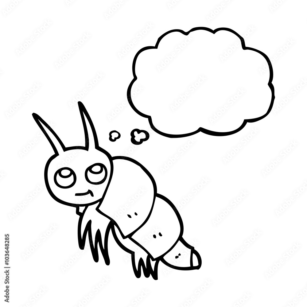 thought bubble cartoon little bug thought bubble cartoon little bug
