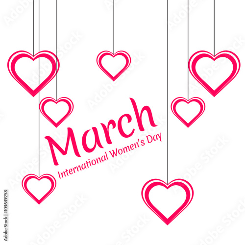 Happy Women's Day greeting card with beautiful designing 