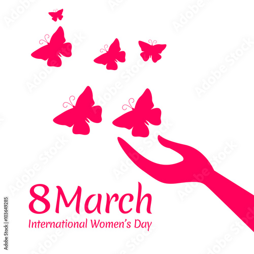 Happy Women's Day greeting card with beautiful designing 