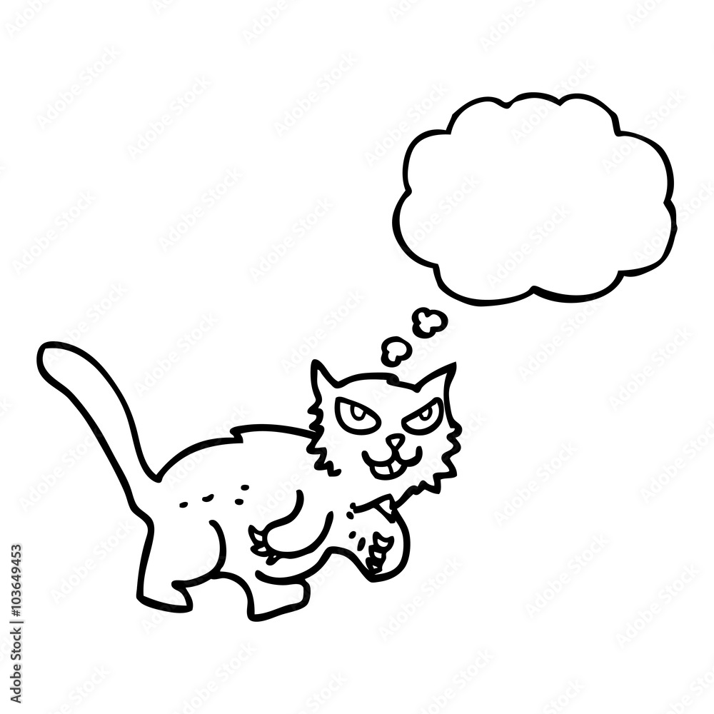 thought bubble cartoon cat thought bubble cartoon cat