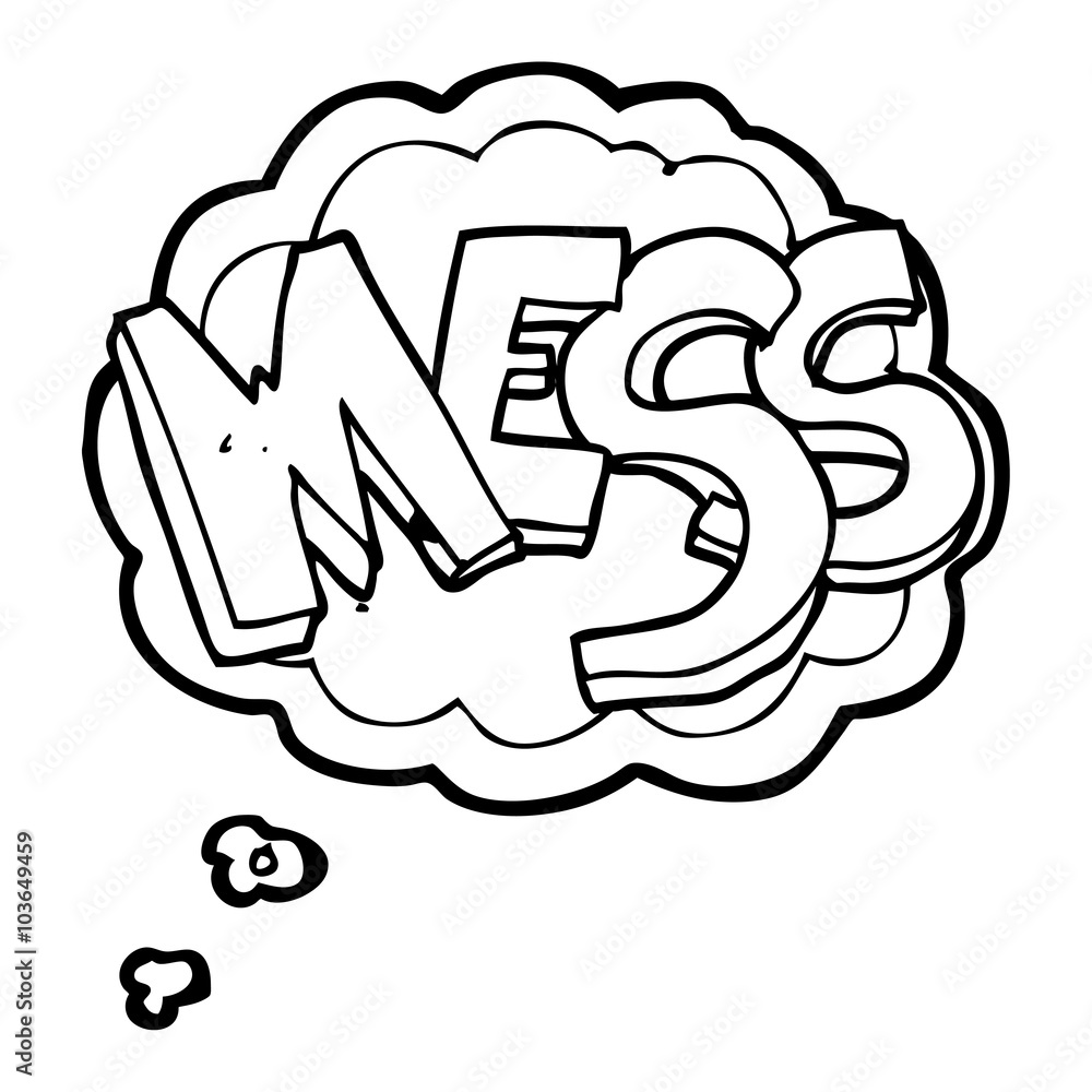 thought bubble cartoon mess thought bubble cartoon mess