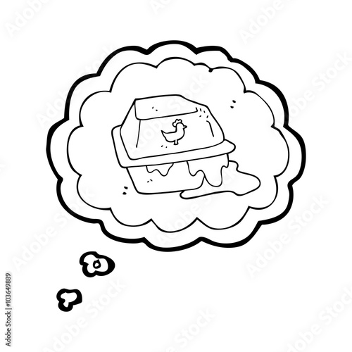 thought bubble cartoon greasy takeout