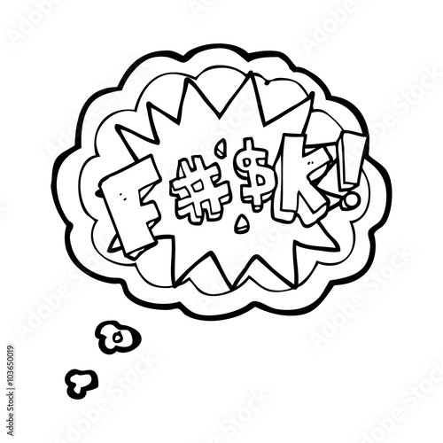 thought bubble cartoon swearword