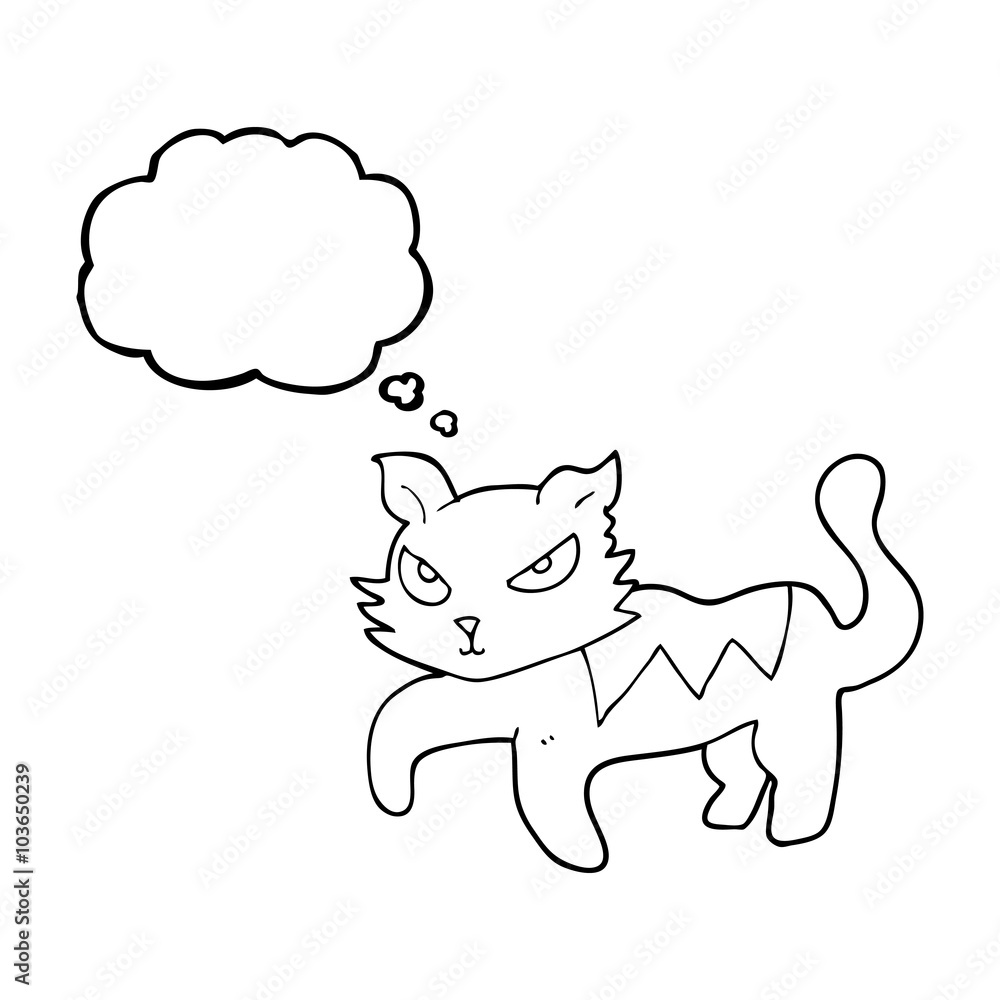 thought bubble cartoon cat thought bubble cartoon cat