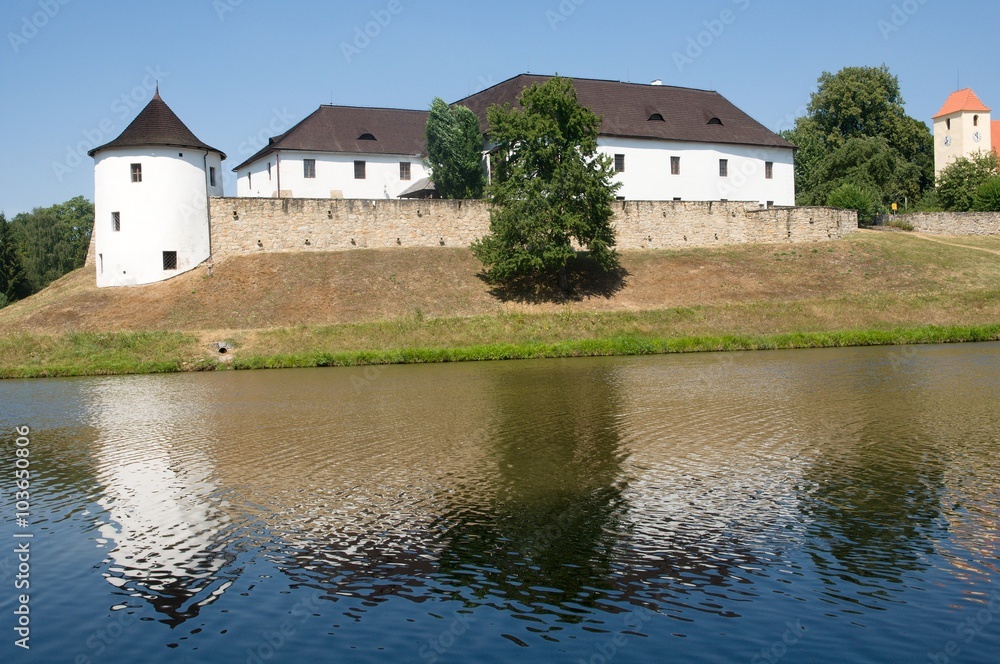 Late gothic  fortress Zumberk  in the South Bohemia, Czech Republic.