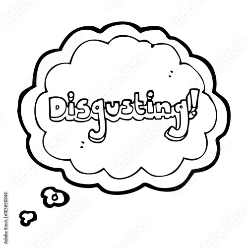 disgusting thought bubble cartoon
