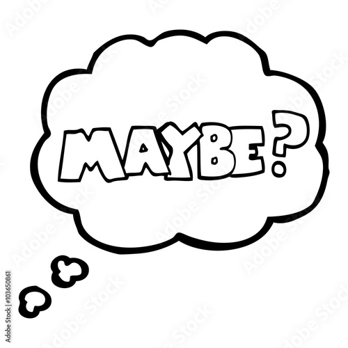 maybe thought bubble cartoon symbol