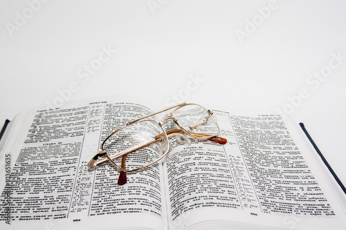 Bible and glasses