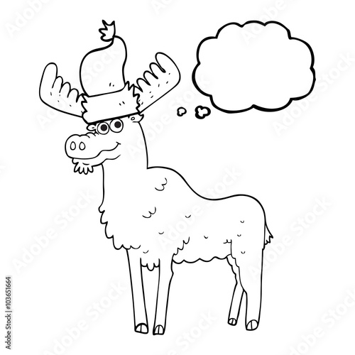 thought bubble cartoon christmas moose