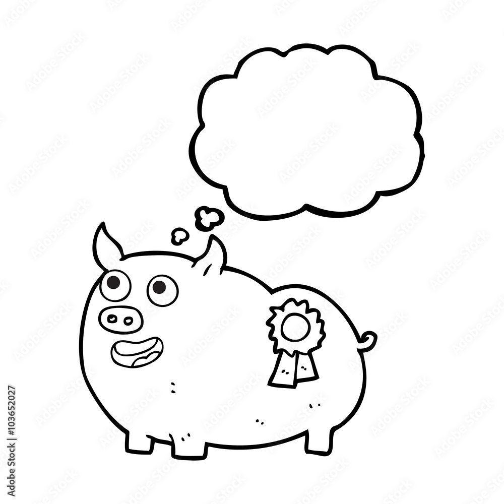 thought bubble cartoon prize winning pig thought bubble cartoon prize winning pig