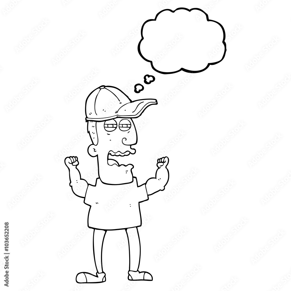 thought bubble cartoon stressed man thought bubble cartoon stressed man