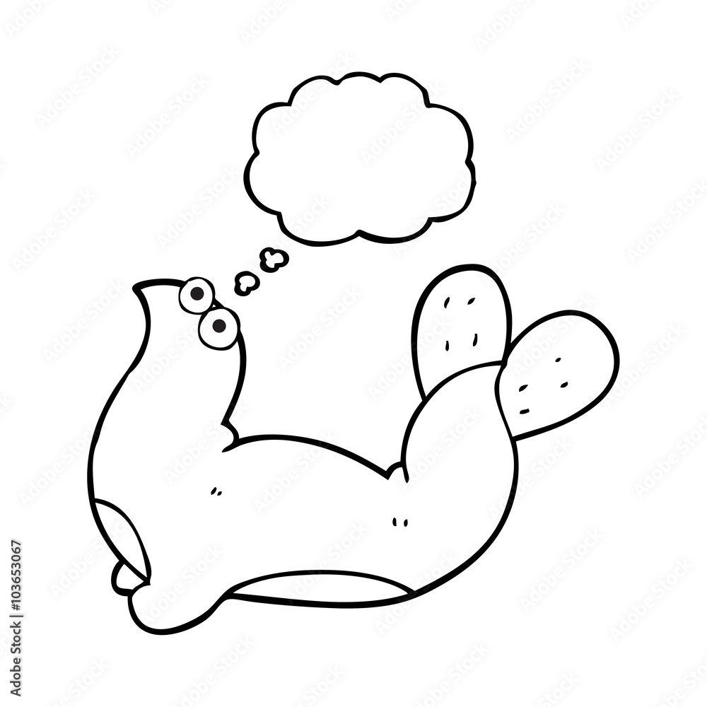 thought bubble cartoon seal thought bubble cartoon seal