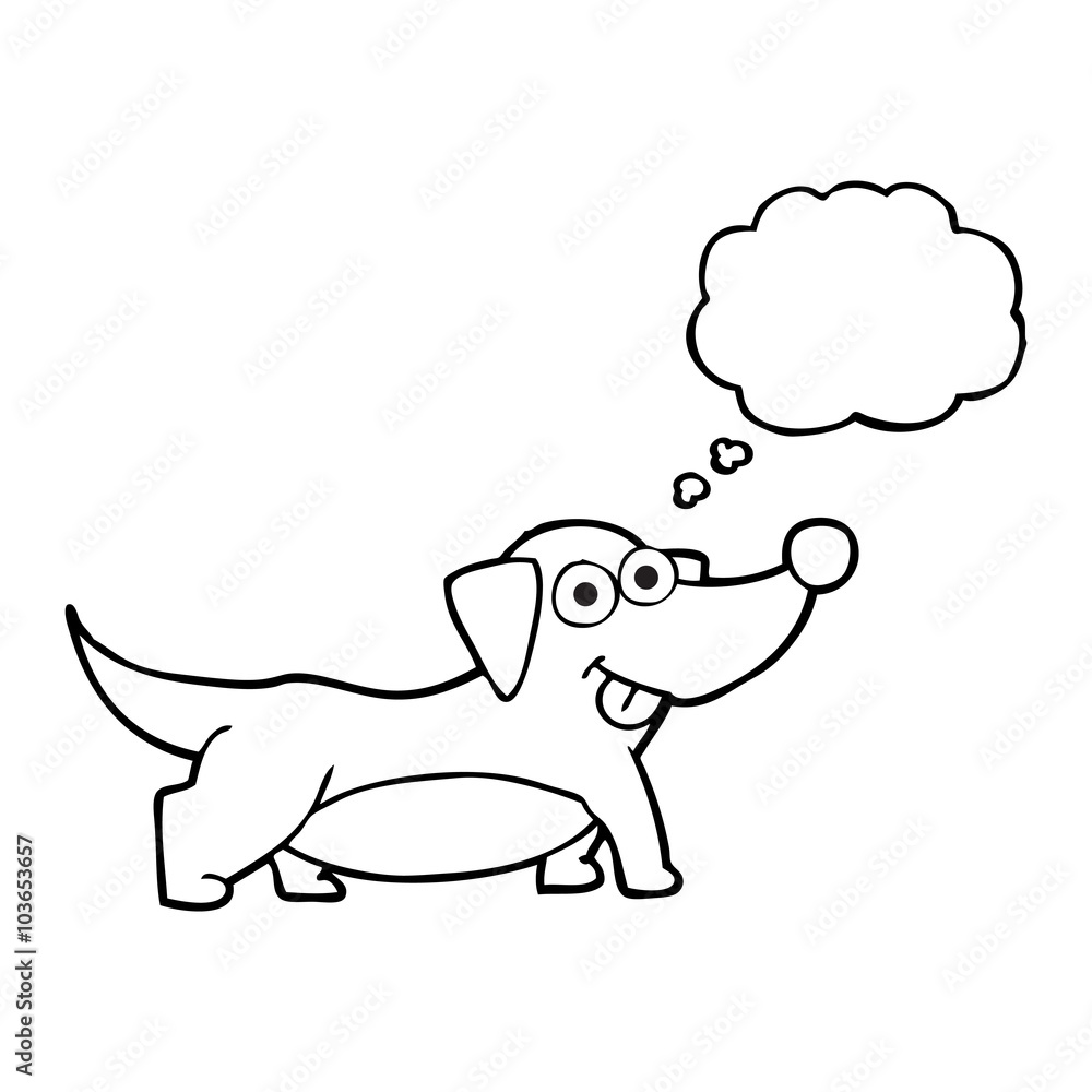thought bubble cartoon happy little dog thought bubble cartoon happy little dog