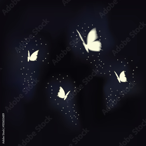 Butterfies in a darkness for your design