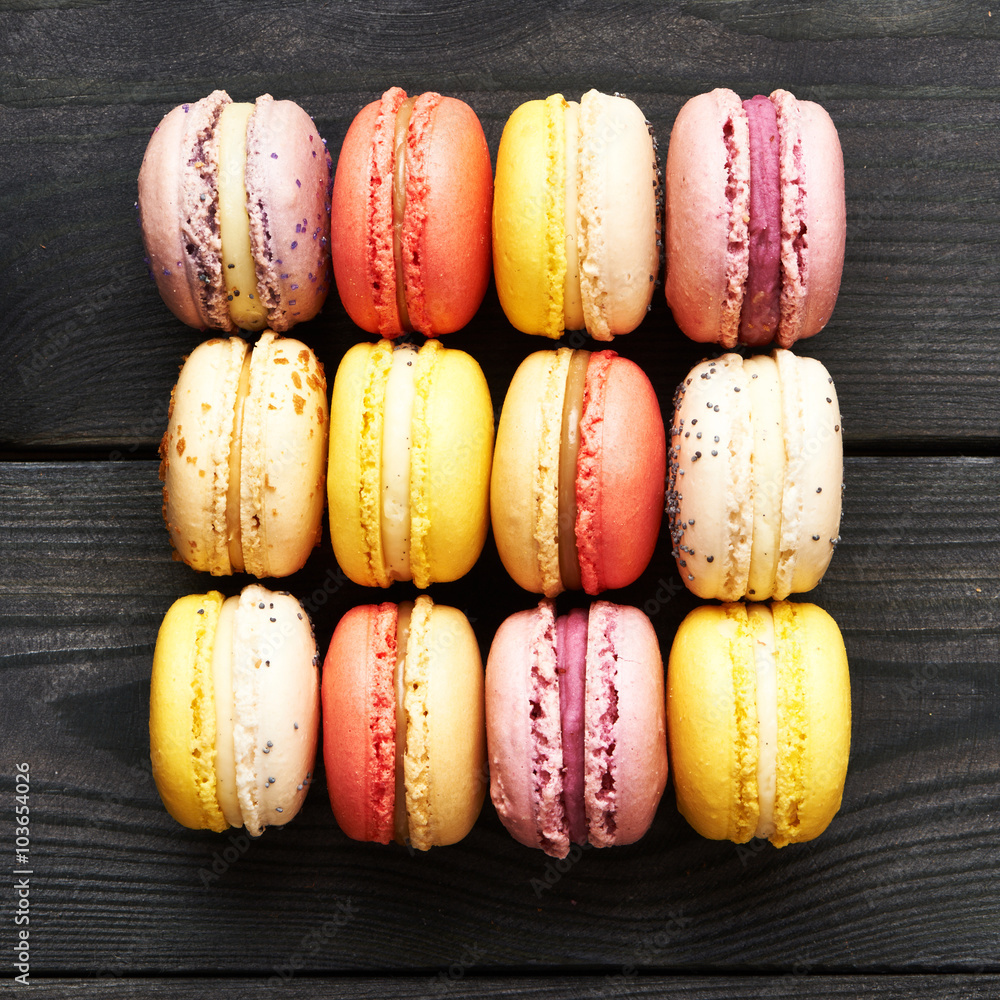 French delicious dessert macaroons French delicious dessert macaroons