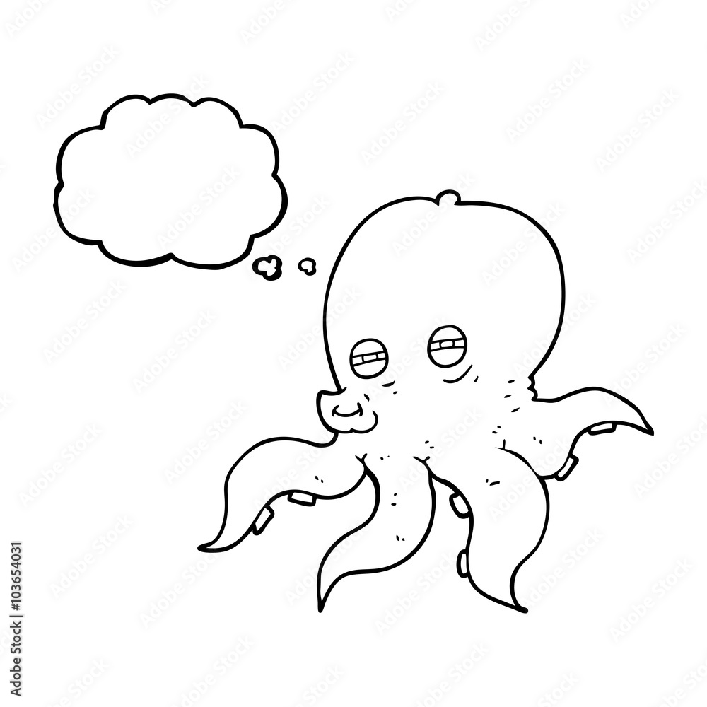 thought bubble cartoon octopus thought bubble cartoon octopus