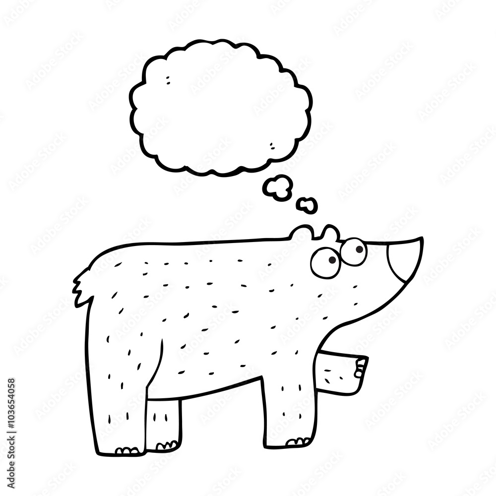 thought bubble cartoon bear thought bubble cartoon bear