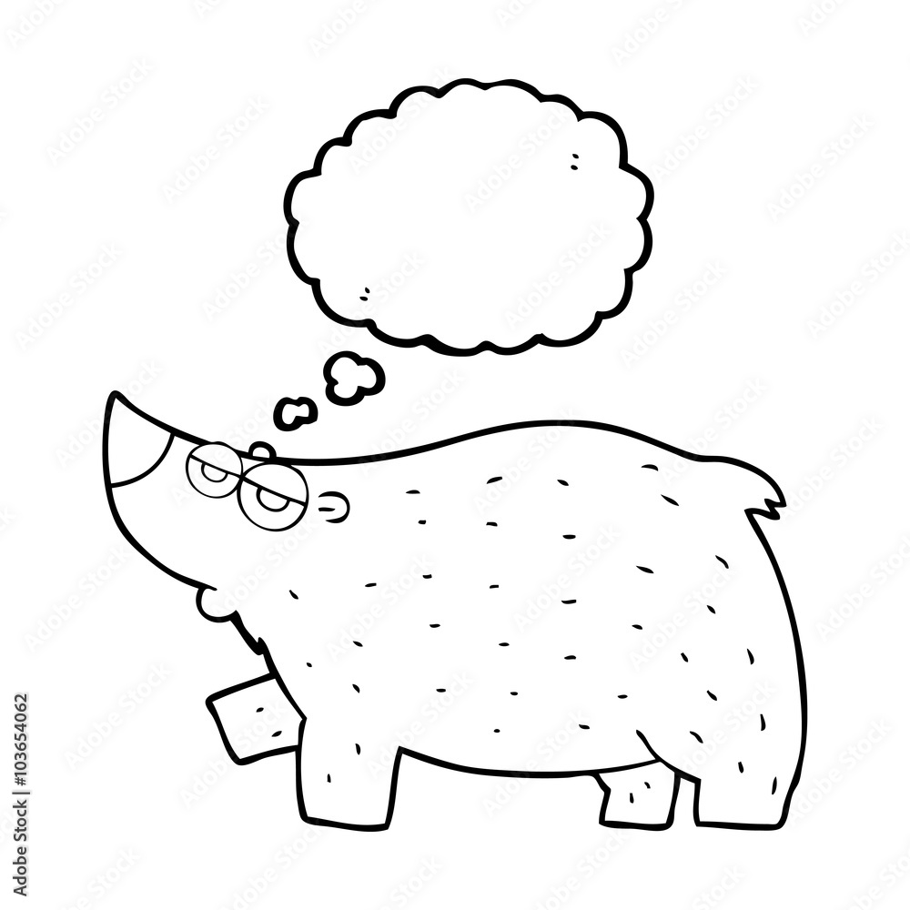 thought bubble cartoon bear thought bubble cartoon bear