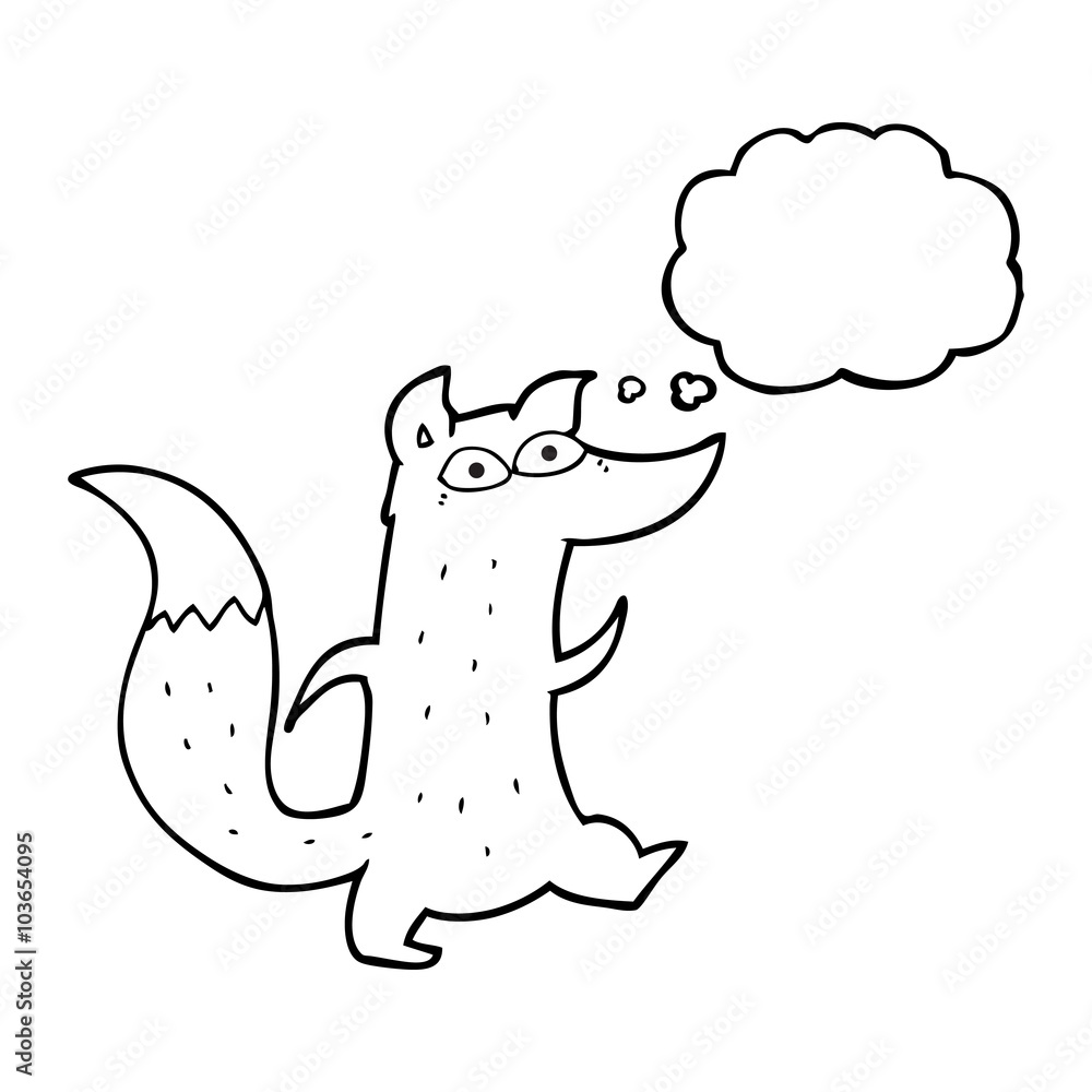 thought bubble cartoon cute wolf thought bubble cartoon cute wolf