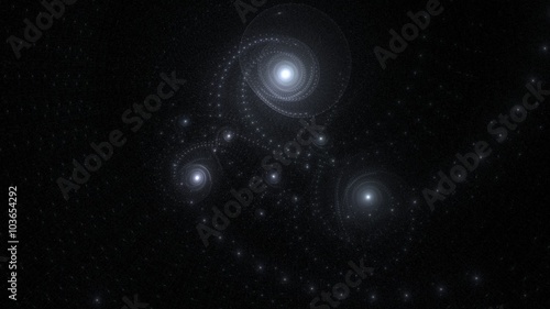 Animation of complex fractals in the form of galaxies