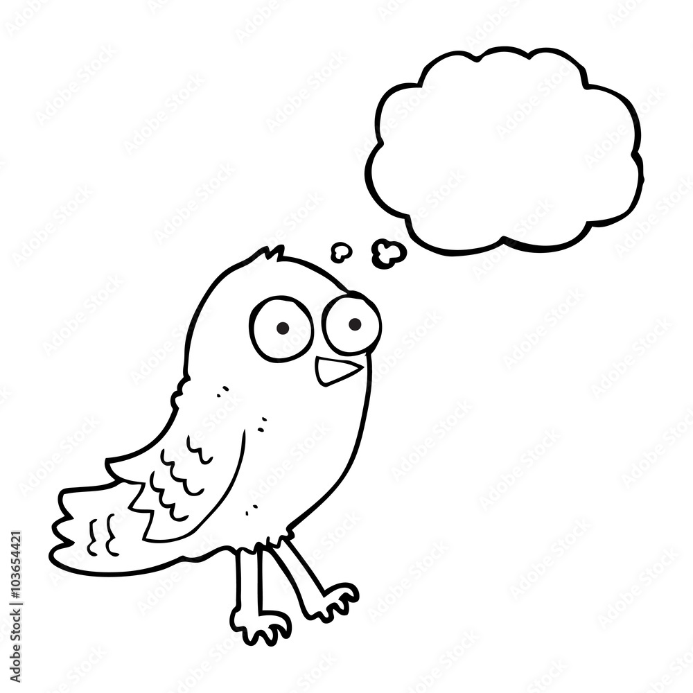 thought bubble cartoon bird thought bubble cartoon bird