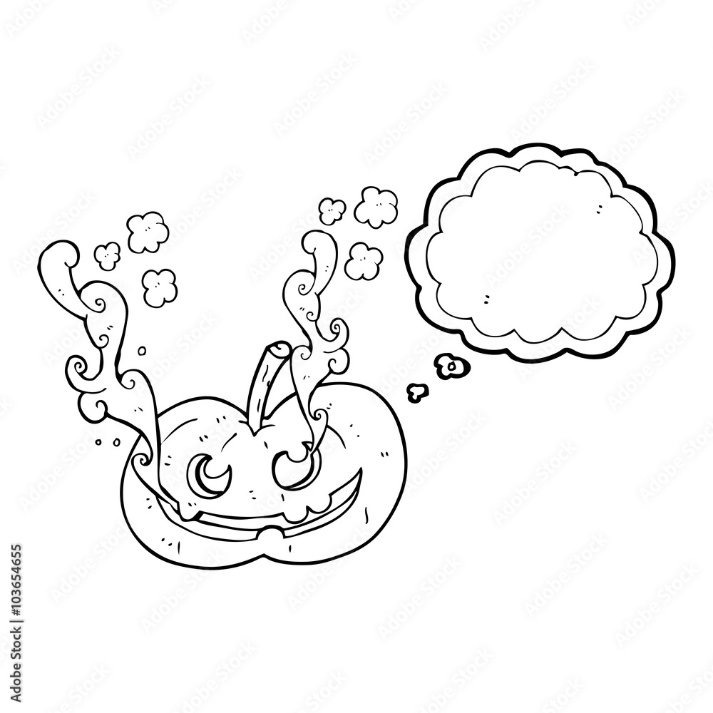 thought bubble cartoon halloween pumpkin thought bubble cartoon halloween pumpkin