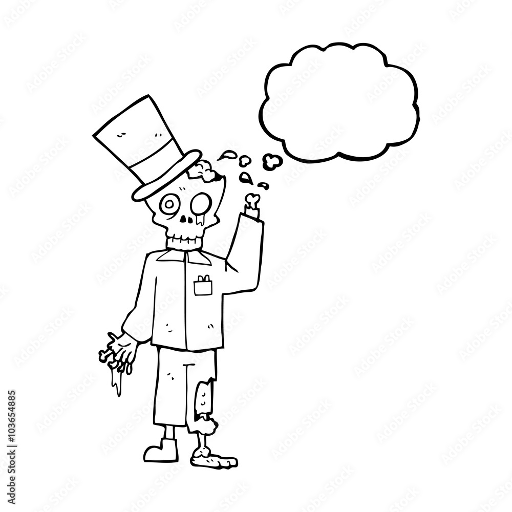 thought bubble cartoon posh zombie thought bubble cartoon posh zombie