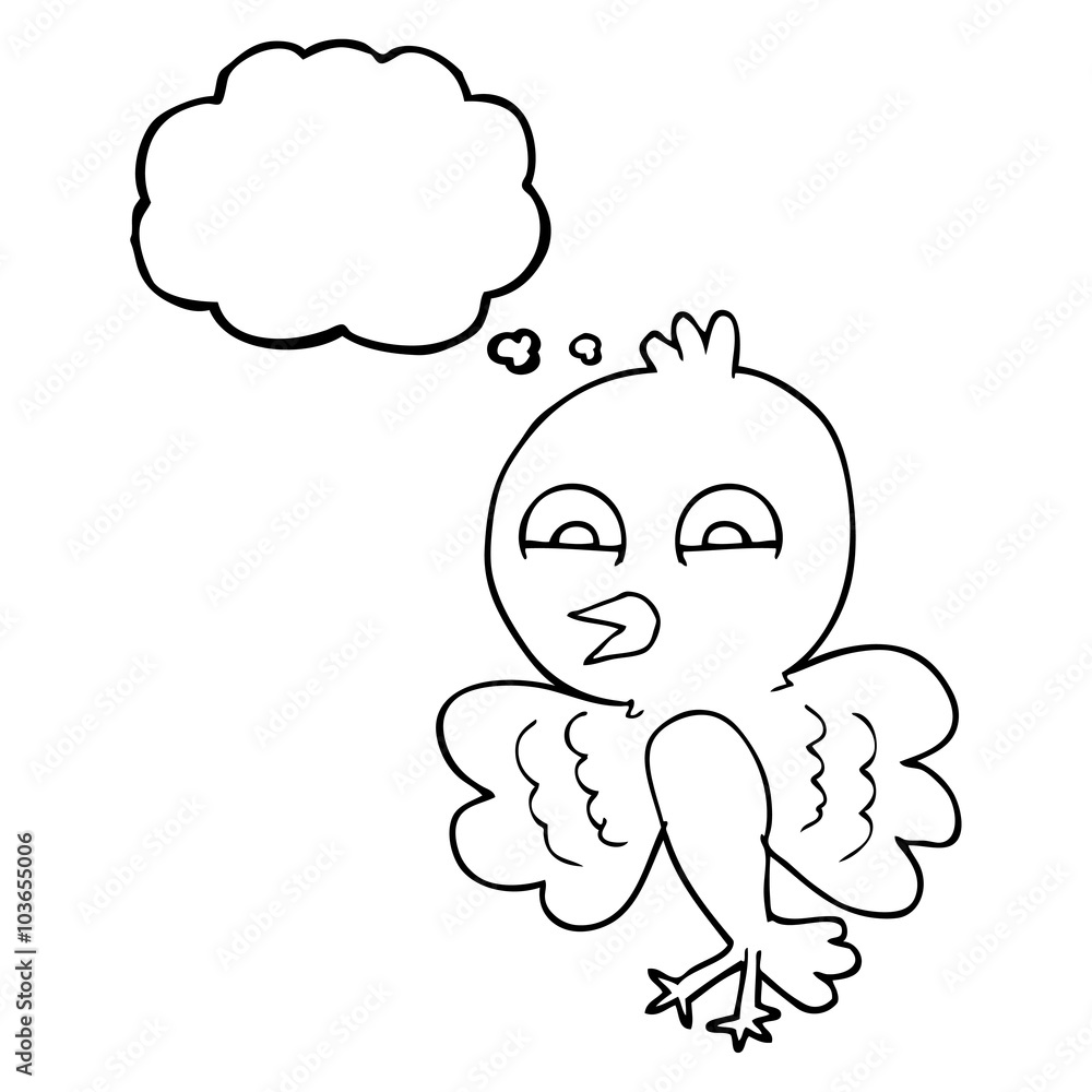 thought bubble cartoon bird thought bubble cartoon bird