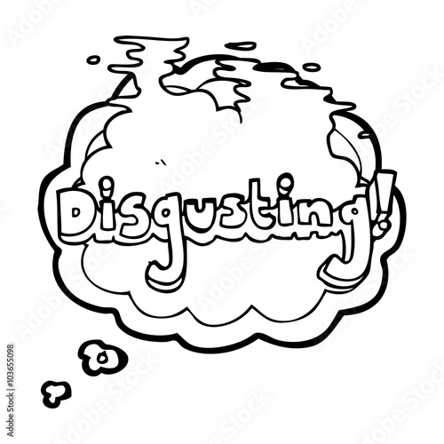disgusting thought bubble cartoon