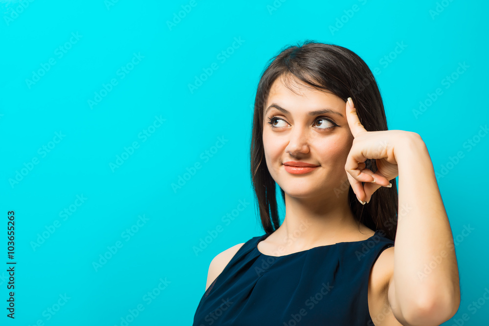 young woman thinking young woman thinking