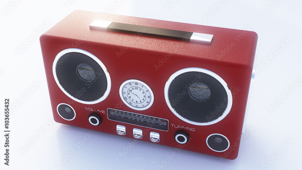 Fototapeta premium red radio right view