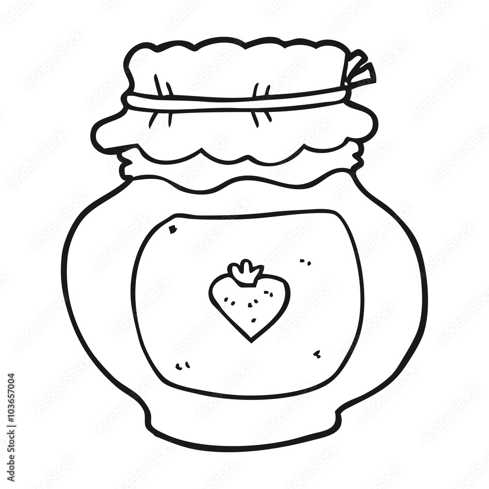 black and white cartoon jam jar Stock Vector | Adobe Stock black and white cartoon jam jar Stock Vector | Adobe Stock