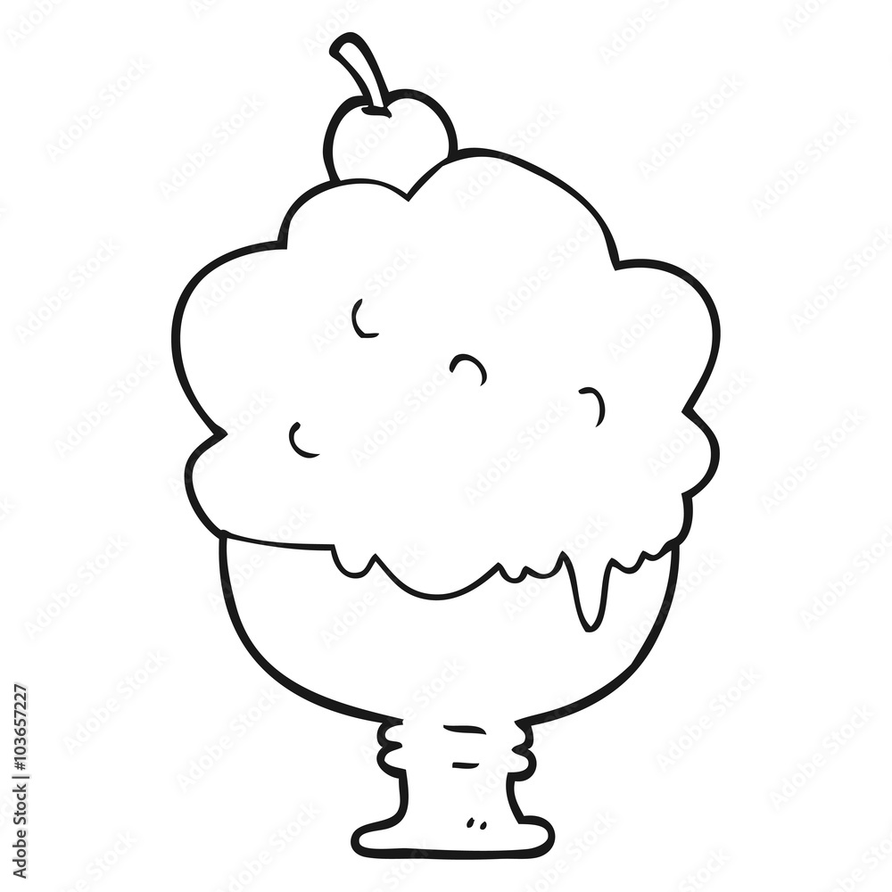 black and white cartoon ice cream black and white cartoon ice cream
