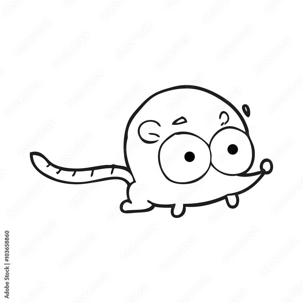 Obraz premium black and white cartoon mouse